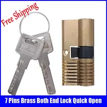 Разъем 7 Pins латунь как конечный замок инструмент для практики с 2 ключами профессиональные слесарные принадлежности