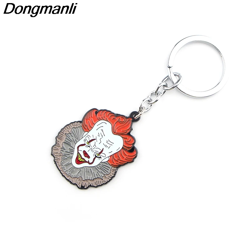 P3879 Dongmanli Stephen King's It Key Holder Милая эмалированная металлическая подвеска автомобильный брелок для ключей подарки