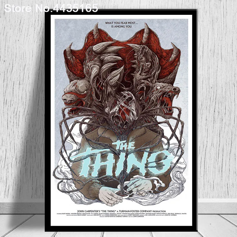 The Thing плакат 1982 классический фильм Джон Карпентер плакаты и принты на холсте настенная художественная картина для гостиной домашний декор - Цвет: Прозрачный