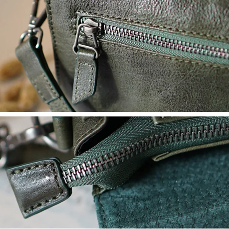 AETOO British style fashion retro handmade cowhide crossbody bag, leather casual small simple women's commuter pack