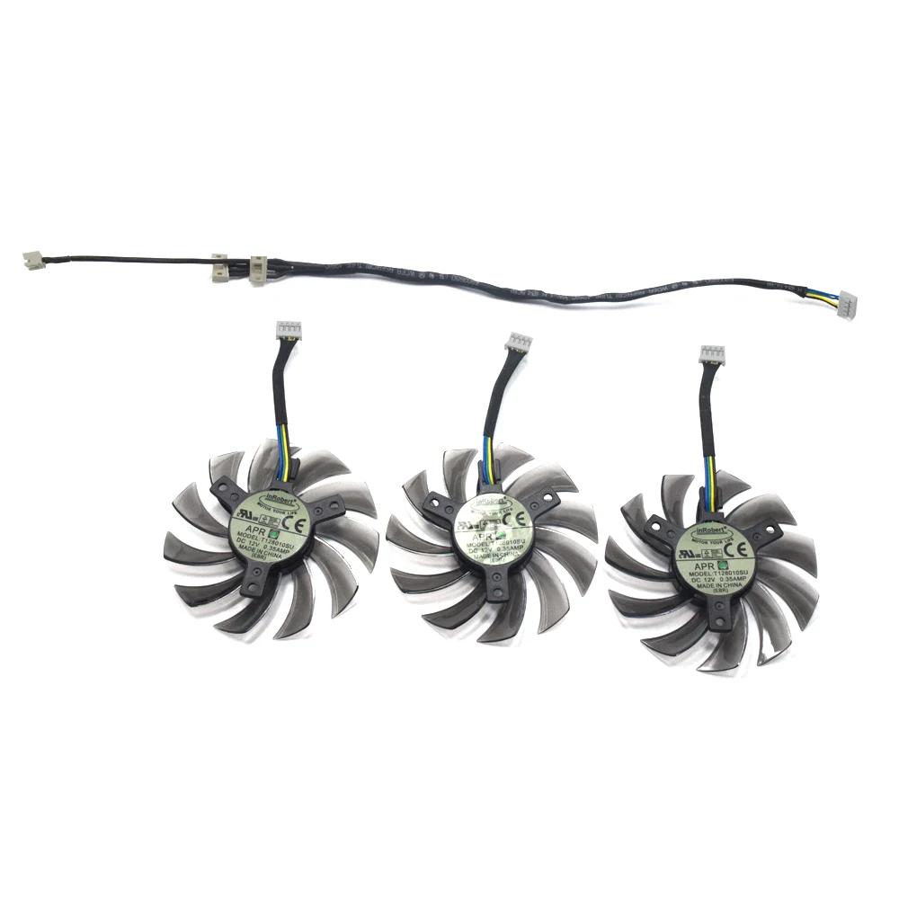 Кулер T128010SU для 75 мм 4Pin вентилятор GTX 670 680 gtx780ti 1070 Gigabyte GeForce 570GTX gigabyte r9 290