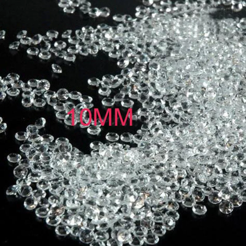 Buy 50packs/LOT, 2000pcs/Pack 10 MM Clear DIAMONDS WEDDING Confetti Gems Table