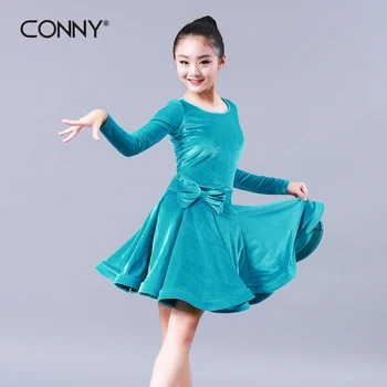

fashion Latin dance professional velvet dress for girl free shipping hot sale