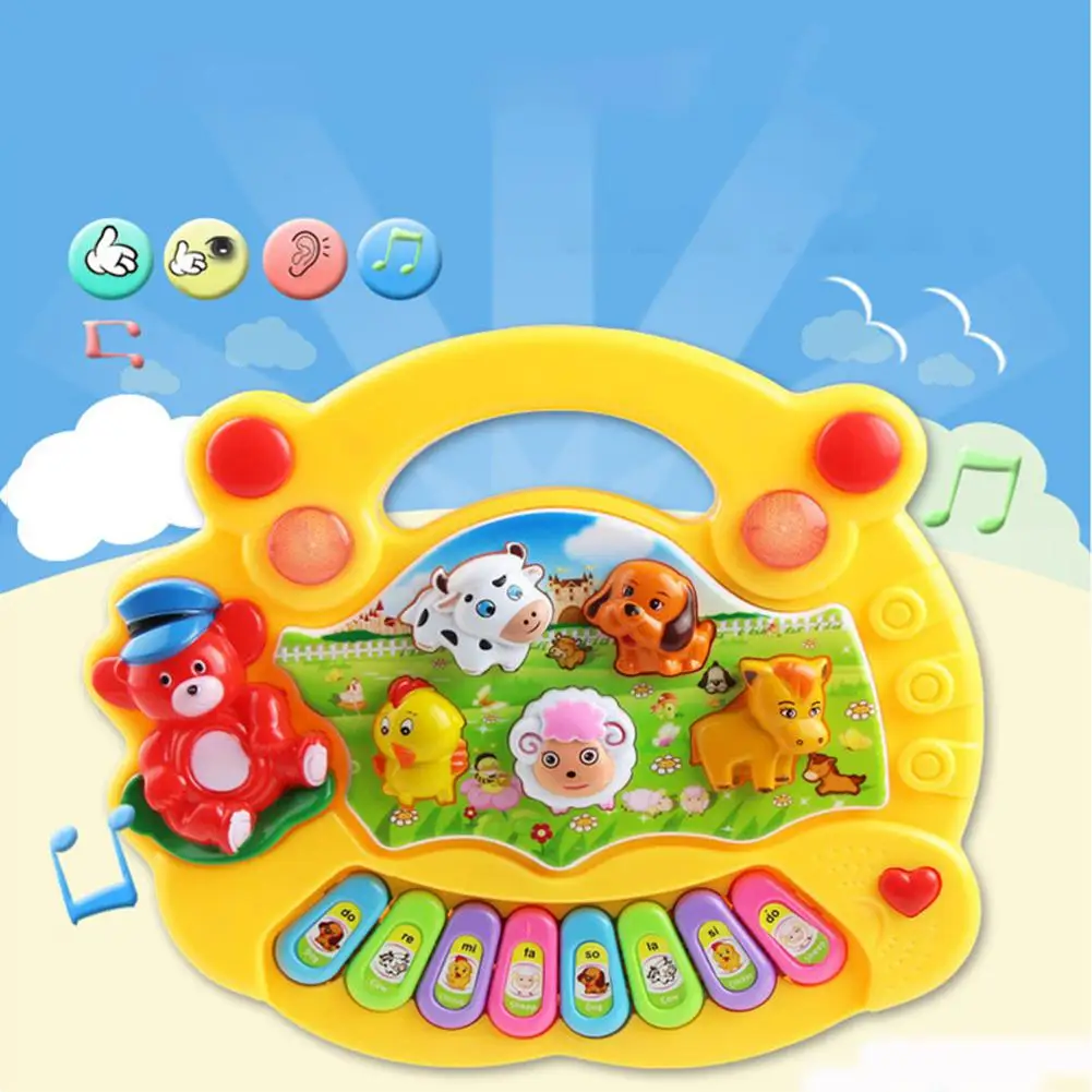 Kind Baby Toy Farm Piano Musikalische Bildungsentwicklung Musik Spaß T7M6 