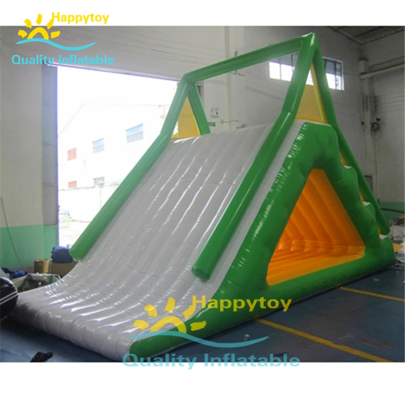 

commercial lake inflatable water slides,PVC material inflatable floating water slide for sale
