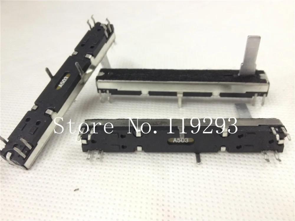 

[BELLA]Joint venture factory black mixer 6cm 60MM A50KX2 double fader potentiometer A503 A50K 15MM--10PCS/LOT