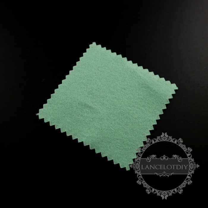 

8cm light blue square anti tarnish 925 sterling silver cleaning polishing cloth 1502047