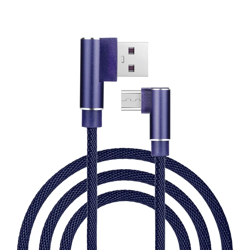 Надежный и быстрый скорость передачи данных 1 м пеньковая веревка Micro USB зарядное устройство кабель синхронизации данных Шнур для Sansung для htc для LG - Цвет: Синий