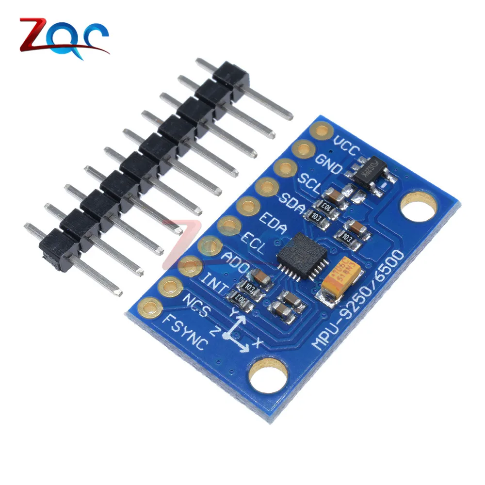 SPI интерфейс межсоединений интегральных схем/I2C GY-9250 MPU 9250 MPU-9250 9-позиция оси гироскопа ускоритель магнитометр Сенсор борту модуль MPU9250 3-5 V Мощность