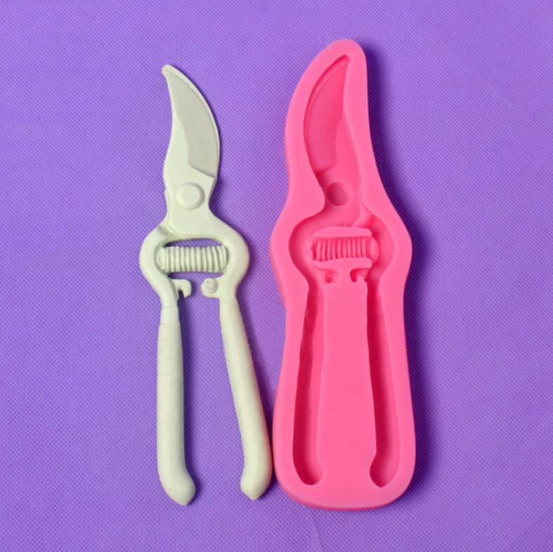 

2016 new Russia plaster tin snips fondant mold,Scissors silicone cake tin snips mold,crafts moulds Cake Decorating Tools FM1221