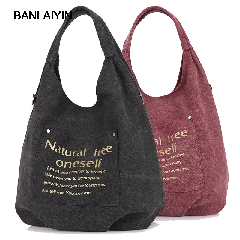 

Nice New Women Fashion Large Canvas Handbags Female Famous Designer Shoulder Bags Vintage Handbags