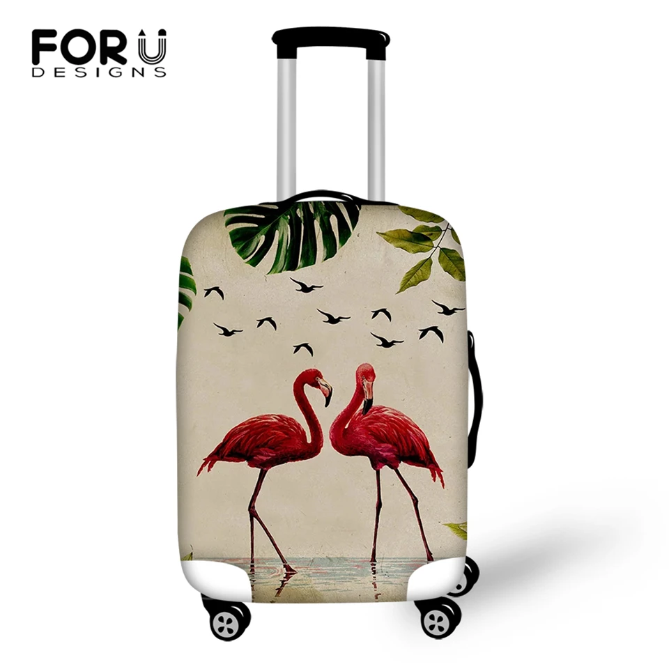 FORUDESIGNS Cartoon Luggage Cover Arts Sunset Flamingo Print Pattern Travel Accessories Only Cover Fashion Design Suitcase Cover FORUDESIGNS Cartoon Luggage Cover Arts Sunset Flamingo Print Pattern Travel Accessories Only Cover Fashion Design Suitcase Cover
