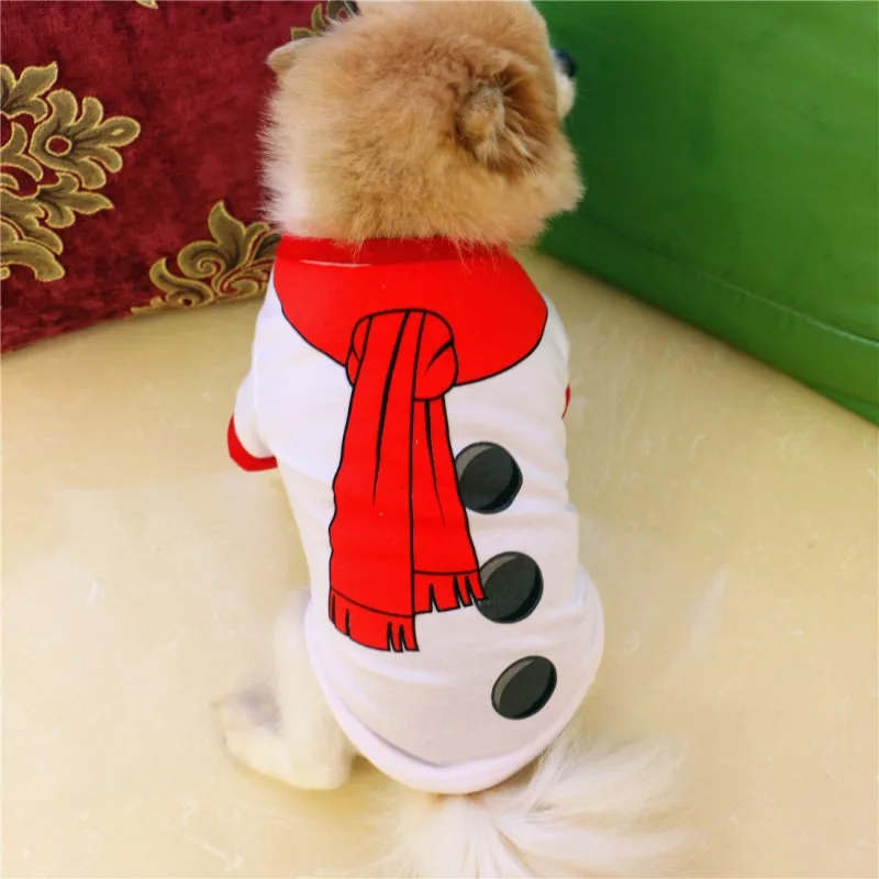 XS/S/M/L Red Pet Dog Clothes Christmas Costume Cartoon Clothes For Small Dog Cloth Costume Dress Winter Apparel Coat Apparel New