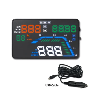 

For Q7 5.5" Auto Car HUD GPS Head Up Display Speedometers Overspeed Warning Dashboard Windshield Projector GPS HUD FOR ALL CAR