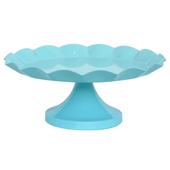 

Hot Sale Sweetgo Blue Snack Tray Cake Stand Cupcake Plate Tools Waterproof Paint Candy Bar Decoration For Wedding Party Ring T
