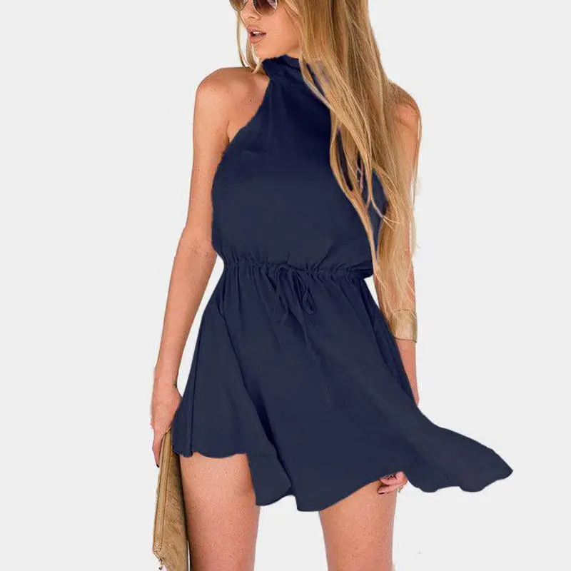 New Women Summer Casual Sleeveless Evening Party Beach Short Mini Dress