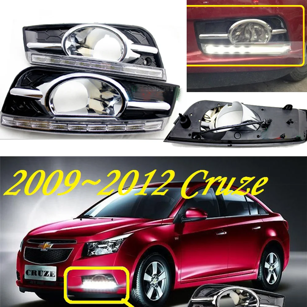 Светодиодные фары комплект,автомобиль дневного света,2009~2013,хром,СИД,Бесплатная доставка!2шт,автомобиль-детектор,Круз противотуманные фары Светодиодные фары комплект,автомобиль дневного света,2009~2013,хром,СИД,Бесплатная доставка!2шт,автомобиль-детектор,Круз противотуманные фары