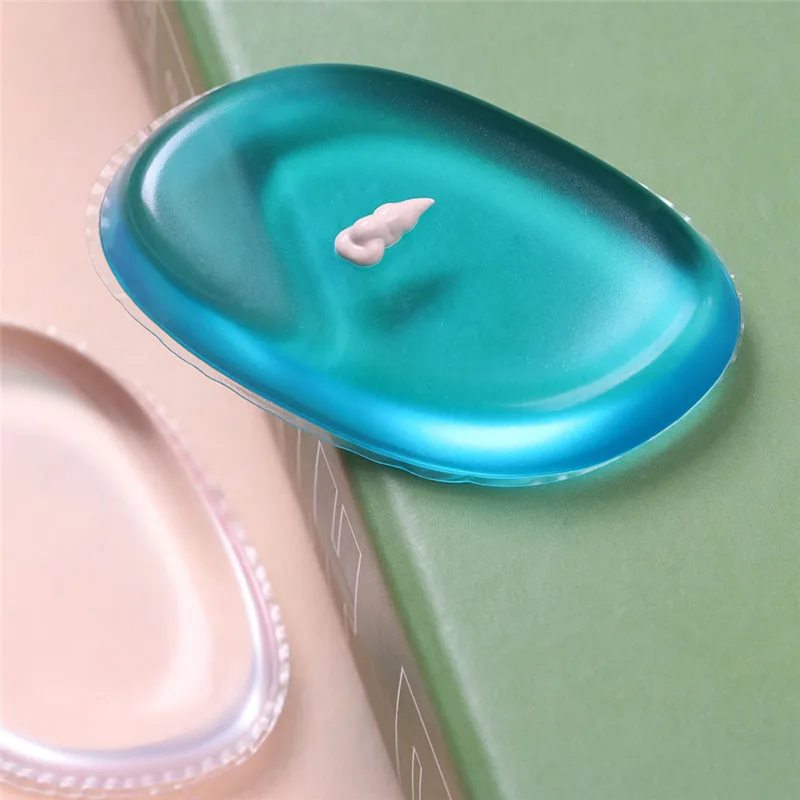 

100% Star Hot Pro mezcla Silicone Sponge Makeup Puff For Liquid Foundation BB Cream Concealer Essentials