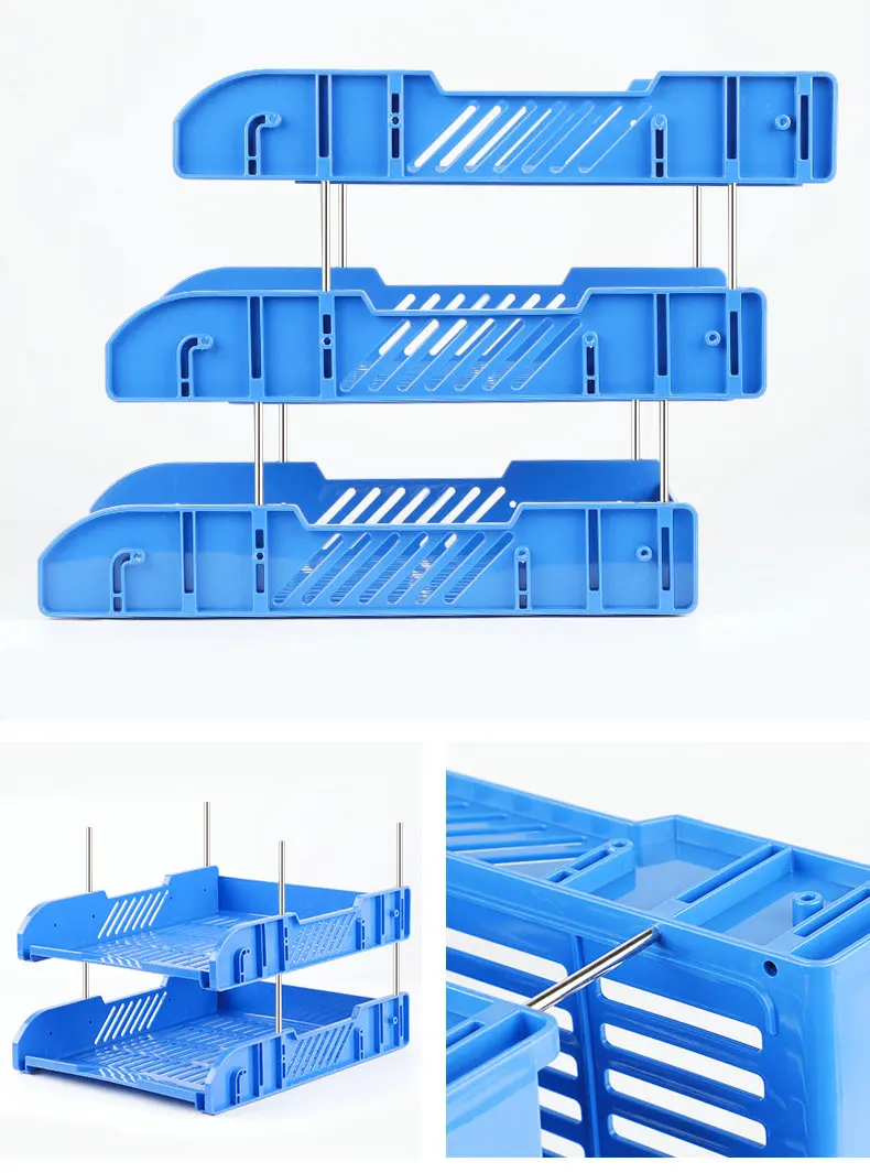 Офисный стол держатель для документов, A4 коробка для документов 3-Слои кейсы для хранения журналов Пластик коробка для документов