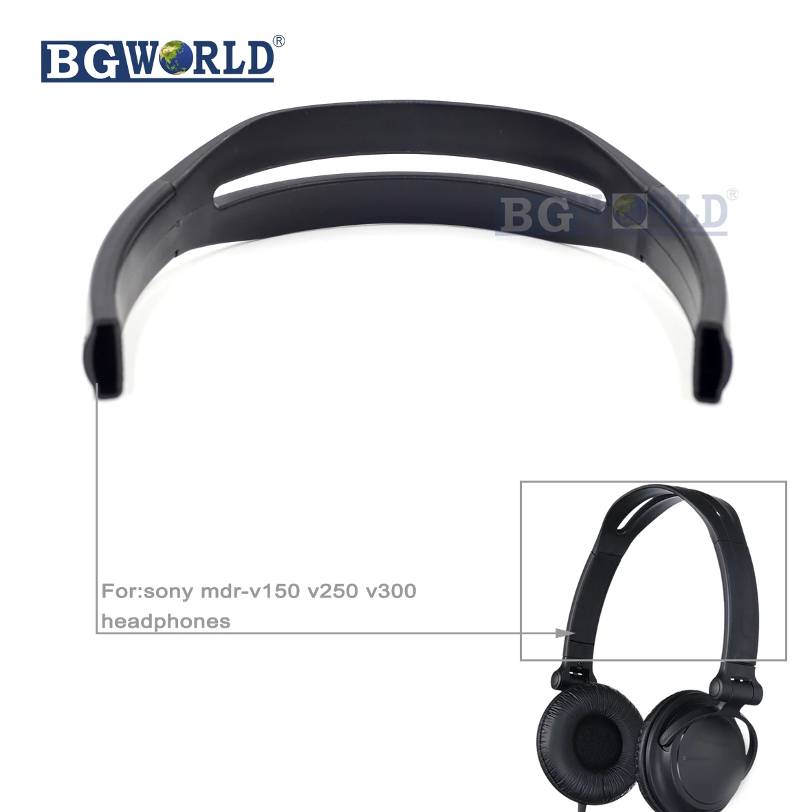 BGWORLD Replacement plastic headband head band parts for sony mdr v150 v250 v300 headphones part