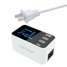 4 порта светодиодный дисплей USB зарядное устройство US/EU/UK штекер 3A USB ЗУ для мобильного телефона Быстрая зарядка настенное зарядное устройство для iPhone samsung Xiaomi