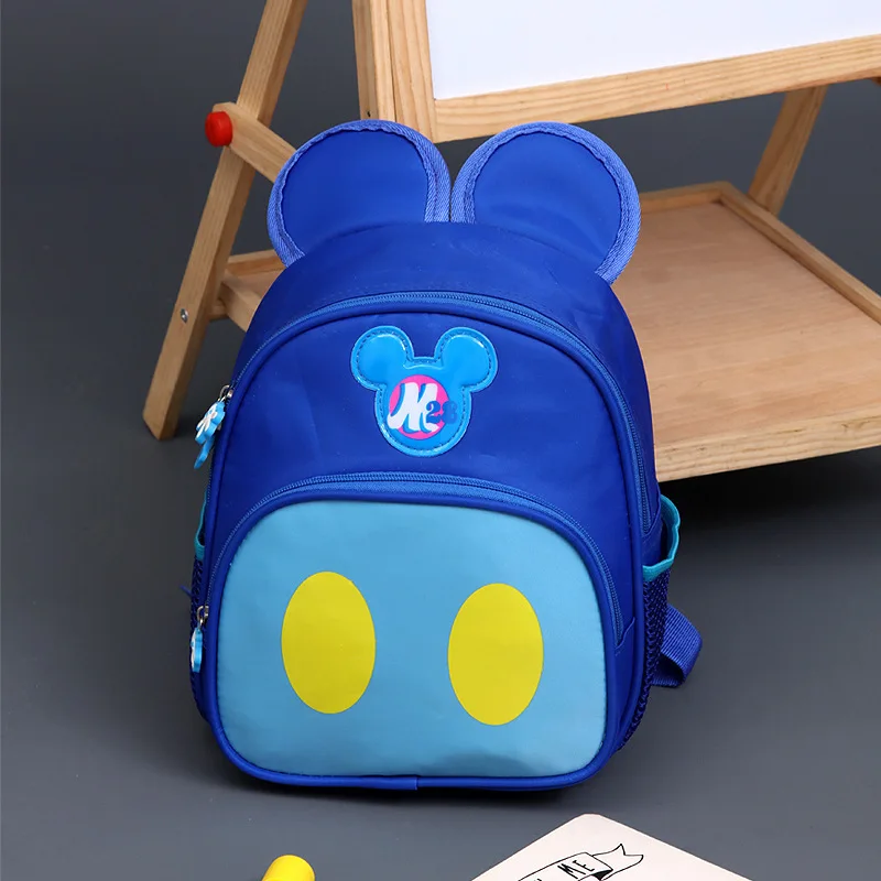 Модный милый рюкзак для девочек с рисунком Микки Минни водонепроницаемый рюкзак для активного отдыха плюшевые рюкзаки для детей Kawaii школьный - Цвет: Синий