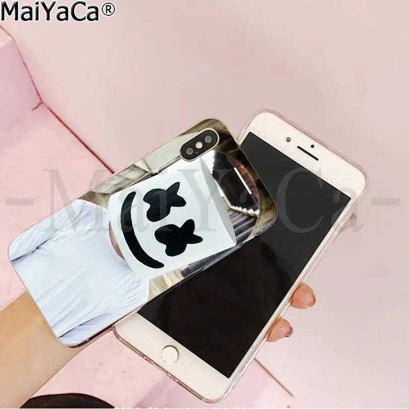 MaiYaCa Marshmello TPU شفافة غطاء إطار هاتف محمول شل ل أبل فون 8 7 6 6 S زائد X XS ماكس 5 5 S SE XR الهواتف المحمولة