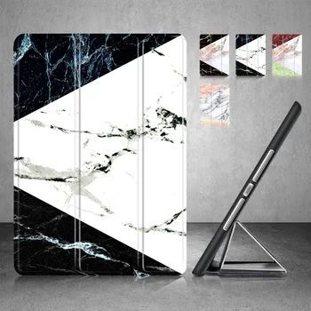 

For IPad Pro10.5 Case Silicon + Pu Leather Marble Painting Folding Protective Smart Cover for iPad Pro 10.5 Auto Sleep Fundas