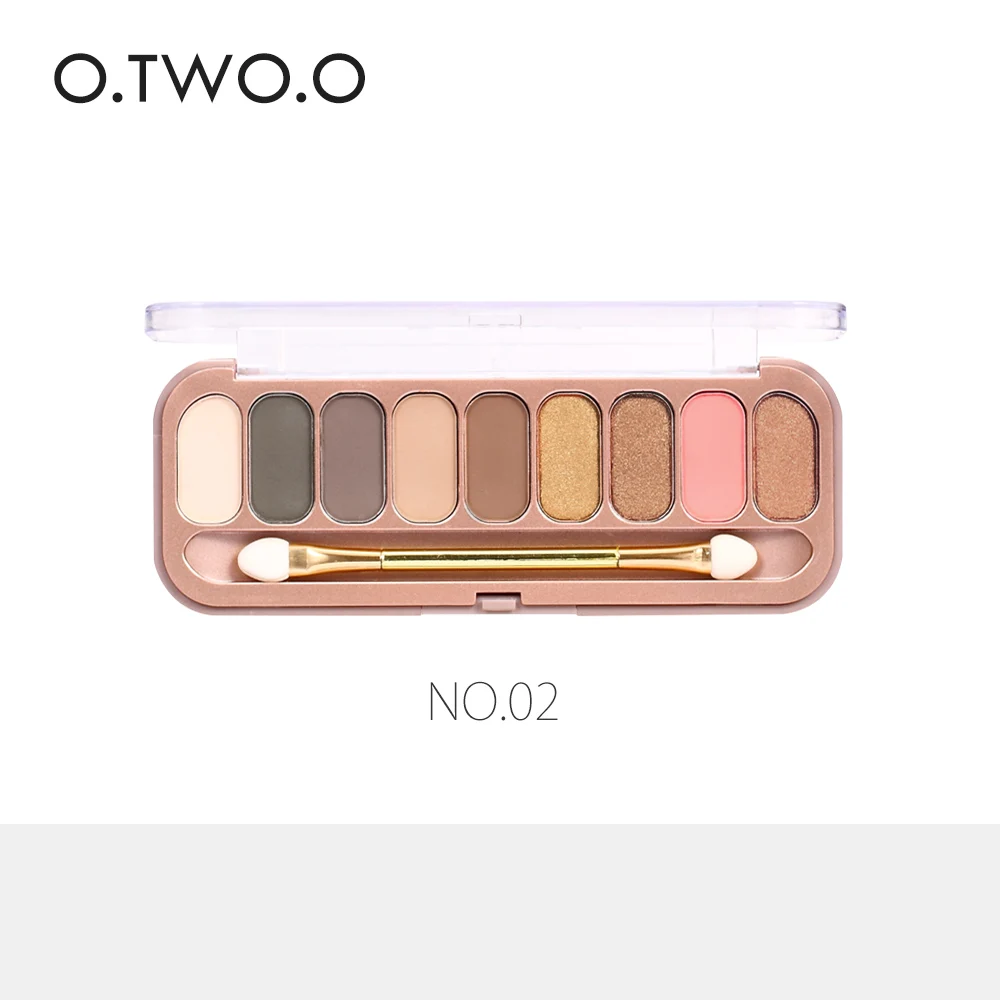 O. TWO. O Новые тени для век с кистью тени для век для макияжа для женщин подарок для девушек - Цвет: 9092A2