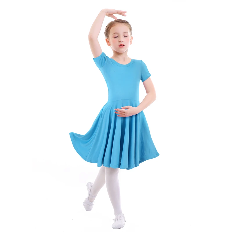 Модное детское балетное танцевальное платье для девочек плиссированное платье с высокой талией, Свинг фигурист костюм для фигурного