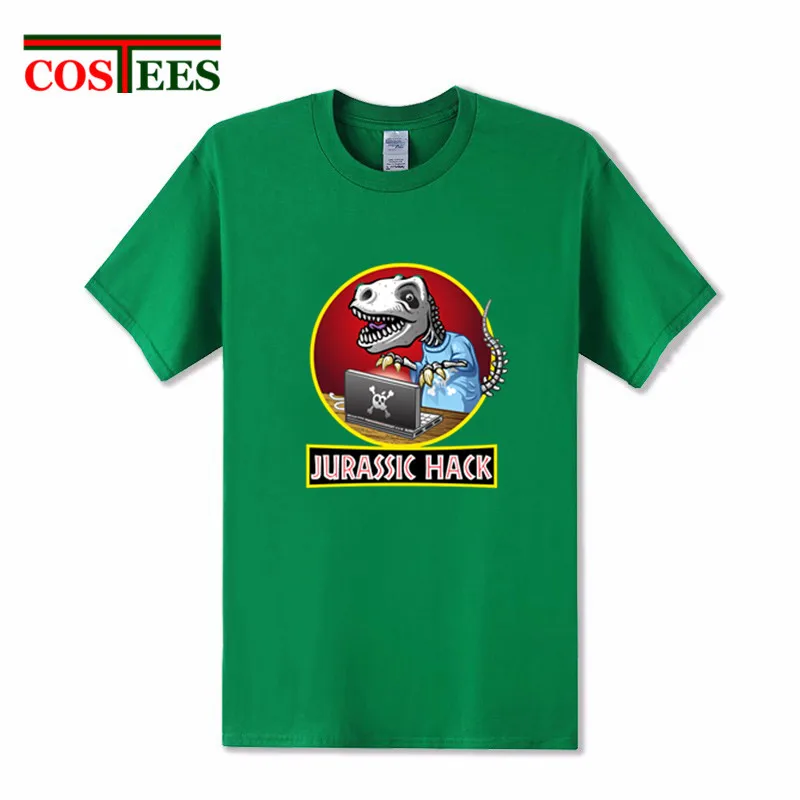 Camiseta masculina Parody Jurassic hack Футболка мужская забавная футболка с динозавром