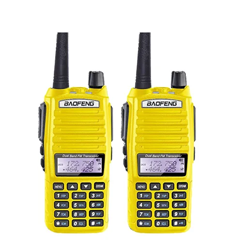 2 шт./лот BaoFeng UV-82 рация 136-174 МГц и 400-520 МГц двухстороннее радио UV82 FM приемопередатчик - Цвет: Yellow-2pcs