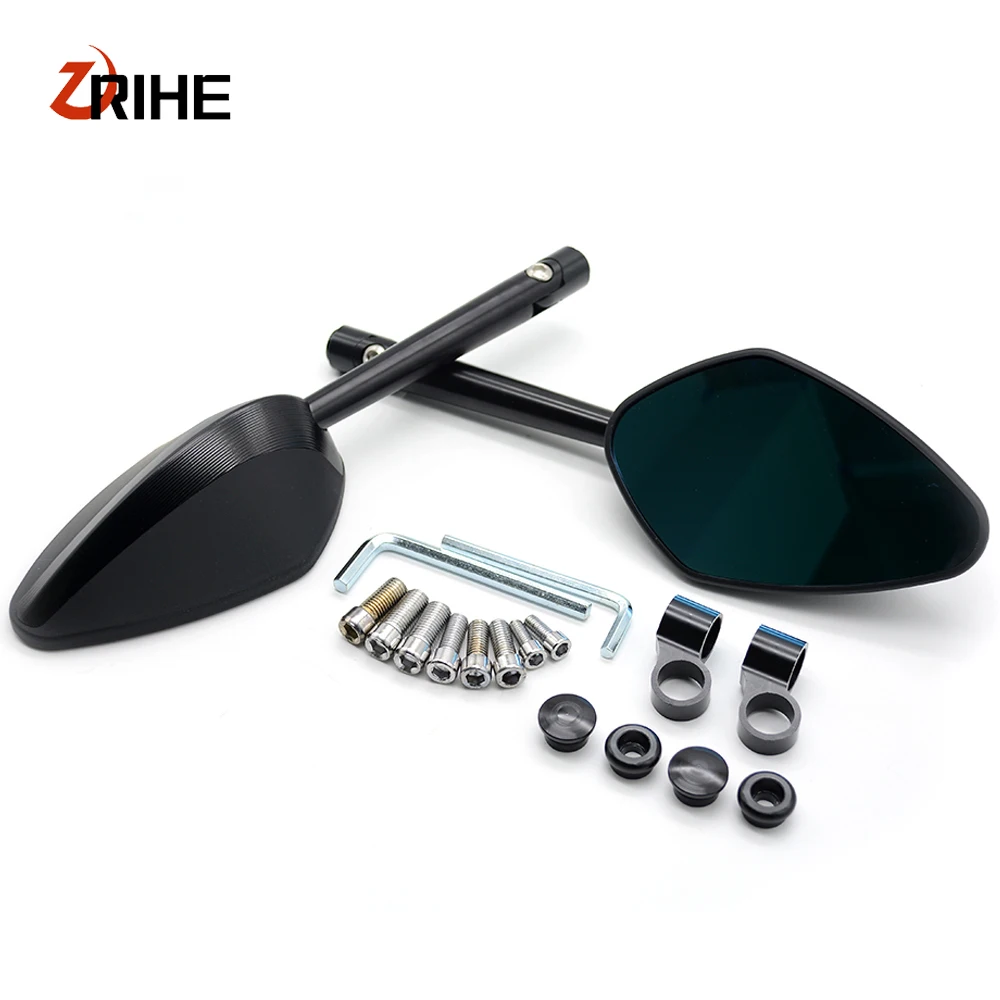 

Universal CNC Aluminum Motorcycle Rearview Mirrors Rear View Side Mirror For Kawasaki ZZR600 zzr 600 zx6r zx636r ZX6RR zx9r