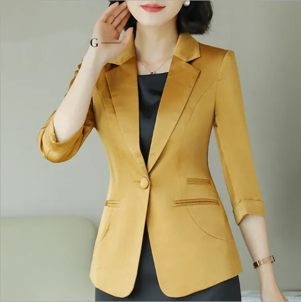 Корейский OL Стиль Блейзер и платье комплект из 2 предметов женский офисный формальный тонкий платье костюм для женщин вечерние платья костюм желтый красный белый