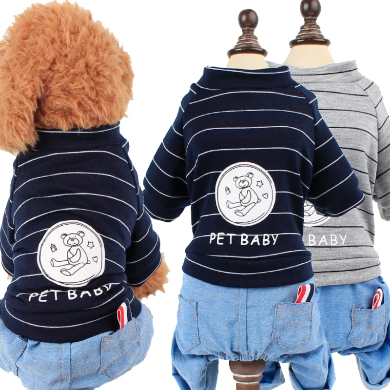 

Spring Dog Clothes For Small Dog Coats Jackets 2019 Popular 100% Cotton Overalls For Puppy Outfits Chihuahua Dog Pet Clothes S/M