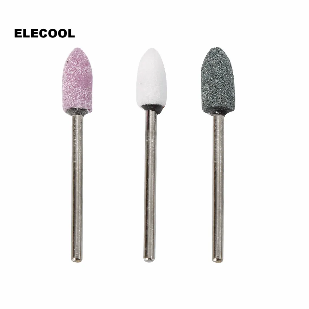 

ELECOOL Shank 2.34mm Nail Polish Grinding Drill circular cone Grinding Accessories Professional Nail Art Drill Manicure Tool