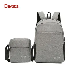 DAYGOS Для мужчин 15 дюймов ноутбук рюкзак комплект сумка компьютер мужской рюкзак школы рюкзаки для отдыха для подростков Для женщин плечо