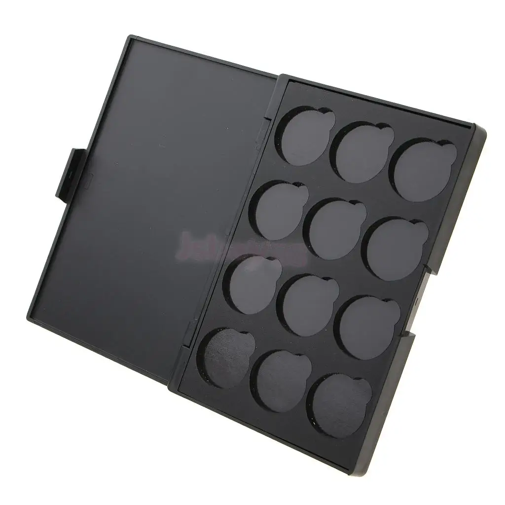 Пластиковая черная пустая Магнитная палитра румяна тени для век порошок Сумочка для косметики контейнер путешествия размер портативный - Цвет: Case Plate