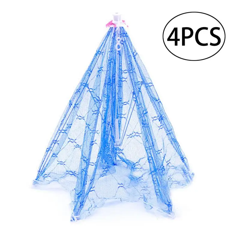 

4pcs Foldable Umbrella Food Cover Mesh Screen Food Cover Tent Protector Umbrella Screens to Keep Bugs And Flies Away From Food