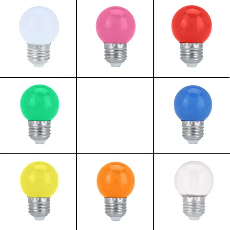 

3W E27 Round Shaped LED Light Bulb Home Bar Party Festival Decorative Color 4.5 x 6.8cm Lamp Lighting Household Lighting Bulb