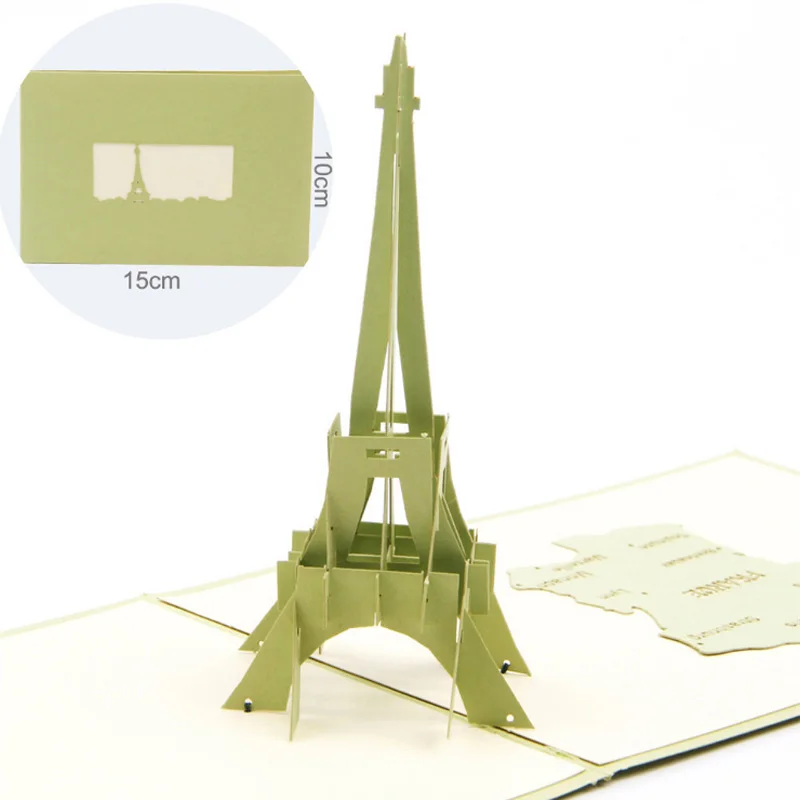 Kawaii ручной работы 3D колесо обозрения Оригами 3D всплывающие бумага лазерная резка Винтаж открытки поздравительные открытки с днем рождения подарки Kraft