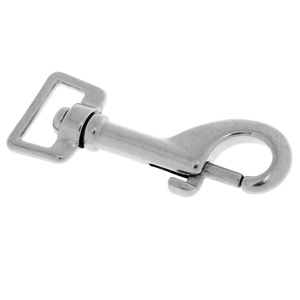 1 Pcs 316 Stainless Steel Square Eye Swivel Bolt Snap Hook Diving Clip Marine Boat Accessories Tools  Silver 3 Sizes