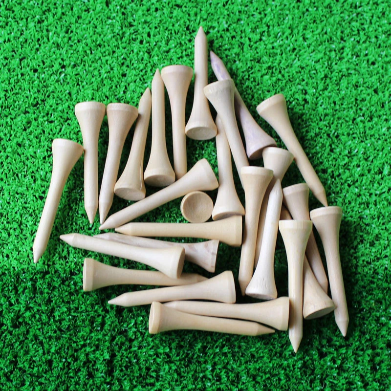 50pcs/lot 42mm Golf Ball Wood Tees Wooden Golf Accessories Wholesalewooden teesgolf tee
