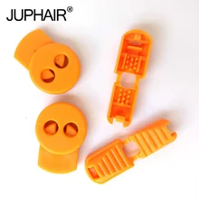 JUP1-50 Sets Orange Yellow Buckle Elastic Shoes Buckles Hole Plastic Stopper Toggle Clip Apparel Shoelaces Sportswear Accessorie