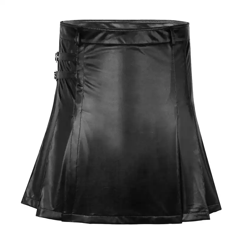 mens black utility kilt