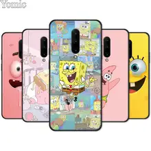 SpongeBob Patrick Star Silicone Phone Case for Oneplus 7 7 Pro 6 6T 5T Black Case for Oneplus 7 7Pro Soft Cover Shell