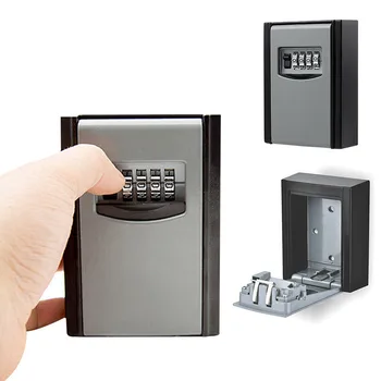

Newly 4 Digits Key Storage Box Outdoor High Security Wall Mounted Key Safe Box Code Lock