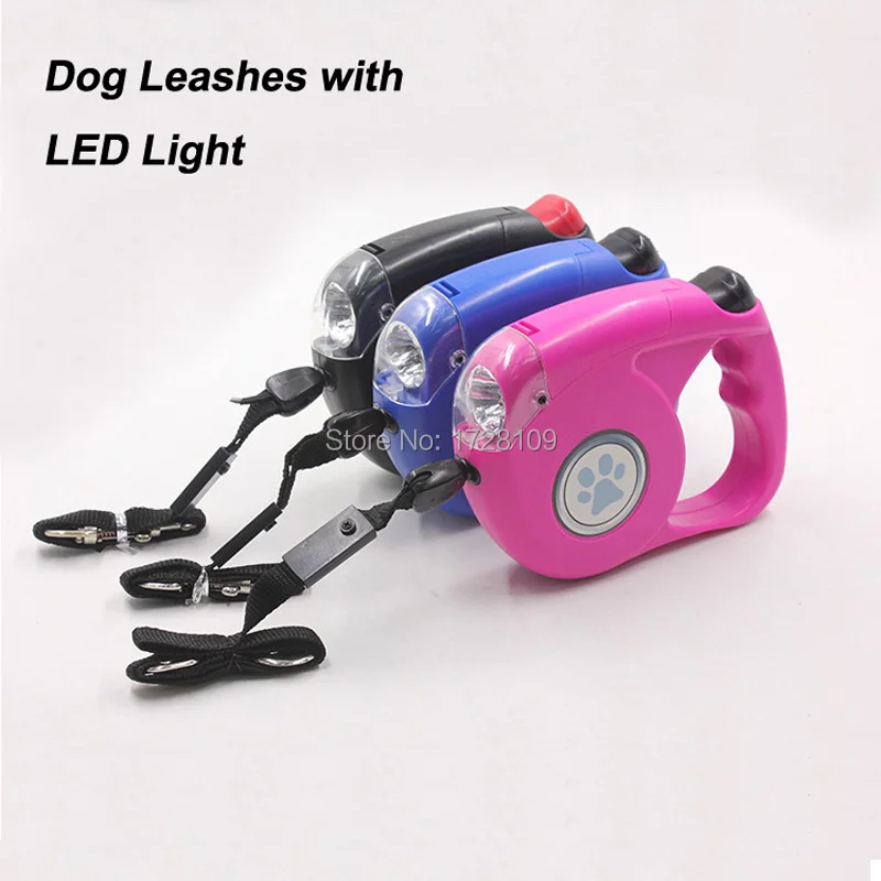 4.5m 40Kg Retractable Dog Leashes/Lead With LED Light For Dogs And Pets