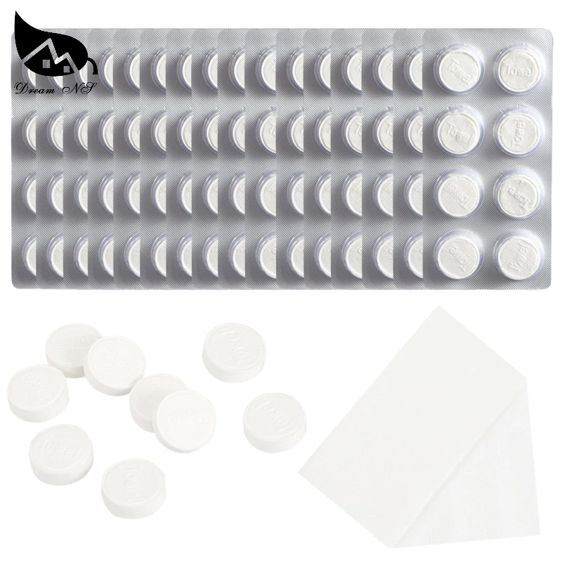 

Dream NS 128 Pieces Compressed Coin Tissue Mini Compressed Cotton Towels with Portable Carry Container for Home, Travel Sports