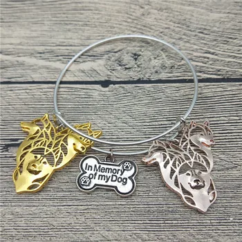 

Trendy New Siberian Husky Bangles Cute Siberian Husky Dog Bangles Bracelets Fashion Pet Jewellery